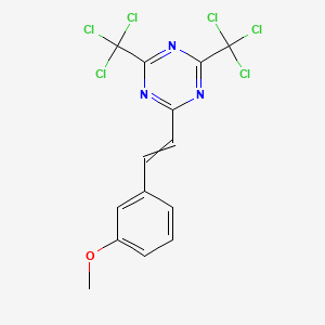 2-[2-(3-Methoxyphenyl)ethenyl]-4,6-bis(trichloromethyl)-1,3,5-triazine