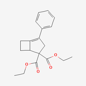 molecular formula C19H22O4 B14290506 Diethyl 4-phenylbicyclo[3.2.0]hept-4-ene-2,2-dicarboxylate CAS No. 118418-47-6