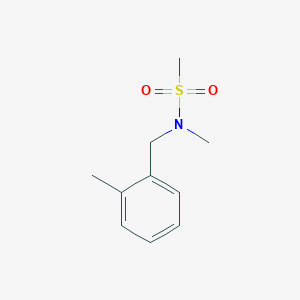 molecular formula C10H15NO2S B14290514 N-Methyl-N-[(2-methylphenyl)methyl]methanesulfonamide CAS No. 138468-14-1