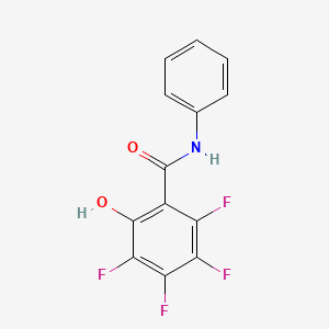 molecular formula C13H7F4NO2 B14290519 2,3,4,5-Tetrafluoro-6-hydroxy-N-phenylbenzamide CAS No. 114546-82-6