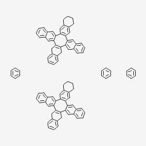 molecular formula C98H78 B14290531 Benzene;nonacyclo[30.8.0.02,11.04,9.012,21.014,19.022,31.024,29.034,39]tetraconta-1(32),2,4,6,8,10,12(21),13,19,22,24,26,28,30,34,36,38-heptadecaene CAS No. 116204-84-3