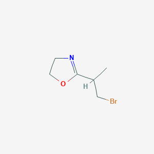 molecular formula C6H10BrNO B14290545 2-(1-Bromopropan-2-yl)-4,5-dihydro-1,3-oxazole CAS No. 114479-70-8