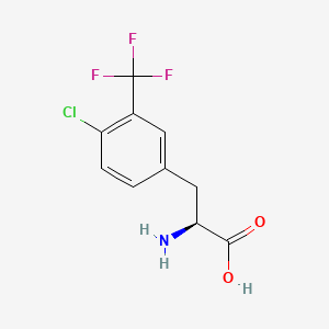 molecular formula C10H9ClF3NO2 B1429056 4-Chloro-3-(trifluoromethyl)-L-phenylalanine CAS No. 63687-03-6