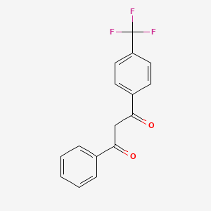 molecular formula C16H11F3O2 B14290562 1-Phenyl-3-[4-(trifluoromethyl)phenyl]propane-1,3-dione CAS No. 129700-38-5