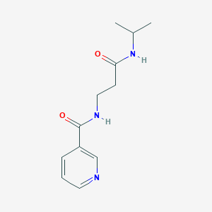 molecular formula C12H17N3O2 B14290590 N-{3-Oxo-3-[(propan-2-yl)amino]propyl}pyridine-3-carboxamide CAS No. 116229-34-6