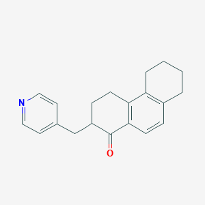 molecular formula C20H21NO B14290596 2-[(Pyridin-4-yl)methyl]-3,4,5,6,7,8-hexahydrophenanthren-1(2H)-one CAS No. 138680-13-4