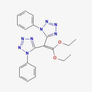 molecular formula C20H20N8O2 B14290602 5,5'-(2,2-Diethoxyethene-1,1-diyl)bis(1-phenyl-1H-tetrazole) CAS No. 138351-99-2