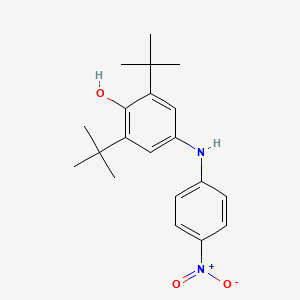 molecular formula C20H26N2O3 B14290620 2,6-Di-tert-butyl-4-(4-nitroanilino)phenol CAS No. 115870-84-3