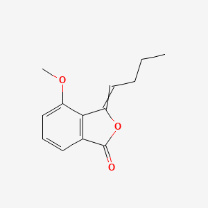 molecular formula C13H14O3 B14290623 3-Butylidene-4-methoxy-2-benzofuran-1(3H)-one CAS No. 116541-16-3