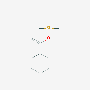 molecular formula C11H22OSi B14290629 Silane, [(1-cyclohexylethenyl)oxy]trimethyl- CAS No. 119612-85-0