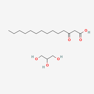 molecular formula C17H34O6 B14290648 Glycerol 3-oxotetradecanoate CAS No. 128331-49-7