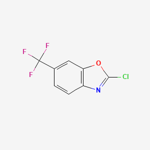 molecular formula C8H3ClF3NO B1429066 2-Chloro-6-(trifluoromethyl)benzo[d]oxazole CAS No. 1248393-79-4