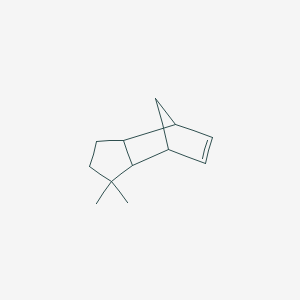 molecular formula C12H18 B14290674 1,1-Dimethyl-2,3,3a,4,7,7a-hexahydro-1H-4,7-methanoindene CAS No. 113152-36-6