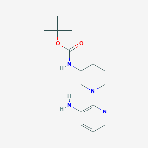 B1429068 Tert-butyl (1-(3-aminopyridin-2-yl)piperidin-3-yl)carbamate CAS No. 1052705-54-0