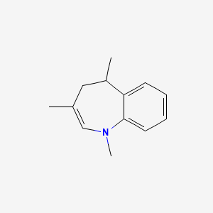 molecular formula C13H17N B14290693 1,3,5-Trimethyl-4,5-dihydro-1H-1-benzazepine CAS No. 128208-32-2