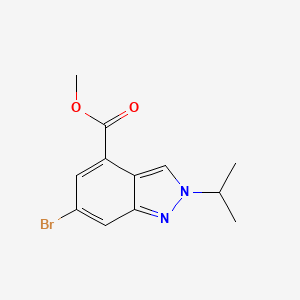 molecular formula C12H13BrN2O2 B1429070 6-溴-2-(丙烷-2-基)-2H-吲唑-4-羧酸甲酯 CAS No. 1346702-53-1