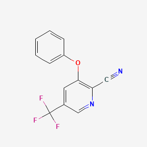 molecular formula C13H7F3N2O B1429071 3-苯氧基-5-(三氟甲基)吡啶-2-腈 CAS No. 1065607-70-6