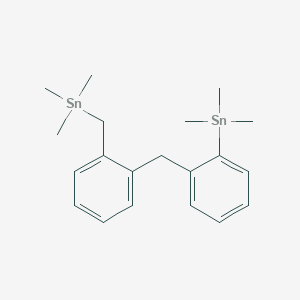 molecular formula C20H30Sn2 B14290714 Trimethyl[2-({2-[(trimethylstannyl)methyl]phenyl}methyl)phenyl]stannane CAS No. 113419-94-6