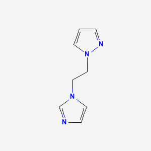 molecular formula C8H10N4 B14290722 1-[2-(1H-Imidazol-1-yl)ethyl]-1H-pyrazole CAS No. 116477-00-0