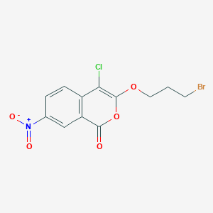 3-(3-Bromopropoxy)-4-chloro-7-nitro-1H-2-benzopyran-1-one