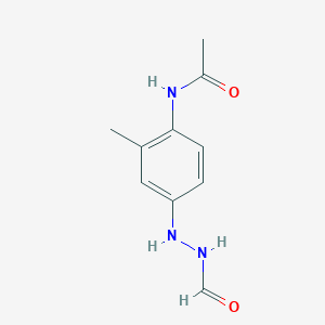 molecular formula C10H13N3O2 B14290750 N-[4-(2-Formylhydrazinyl)-2-methylphenyl]acetamide CAS No. 138471-97-3