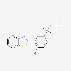 molecular formula C21H27NOS B14290755 2-(2,3-Dihydro-1,3-benzothiazol-2-yl)-4-(2,4,4-trimethylpentan-2-yl)phenol CAS No. 113864-83-8