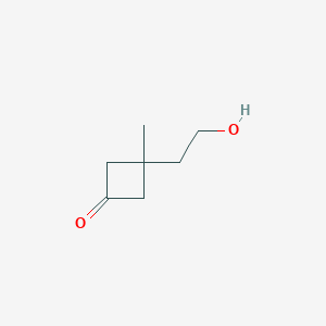 3-(2-Hydroxyethyl)-3-methylcyclobutan-1-one