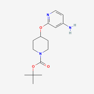 molecular formula C15H23N3O3 B1429077 叔丁基 4-((4-氨基吡啶-2-基)氧基)哌啶-1-羧酸酯 CAS No. 936368-84-2