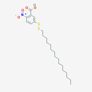 molecular formula C23H37NO4S2 B14290796 5-(Hexadecyldisulfanyl)-2-nitrobenzoic acid CAS No. 138824-15-4