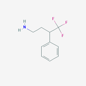 molecular formula C10H12F3N B1429084 4,4,4-三氟-3-苯基丁-1-胺 CAS No. 1369187-82-5