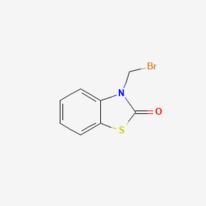 molecular formula C8H6BrNOS B14290843 3-(Bromomethyl)-1,3-benzothiazol-2(3H)-one CAS No. 114216-31-8