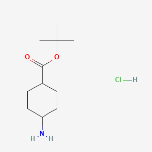 molecular formula C11H22ClNO2 B1429087 叔丁基反式-4-氨基环己烷-1-甲酸盐酸盐 CAS No. 1956389-81-3
