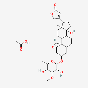 molecular formula C32H48O11 B14290887 Acetylperuvoside CAS No. 117742-04-8