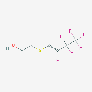 molecular formula C6H5F7OS B14290895 2-[(1,2,3,3,4,4,4-Heptafluorobut-1-en-1-yl)sulfanyl]ethan-1-ol CAS No. 112783-42-3