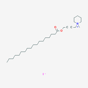 1-Methyl-1-[4-(octadecanoyloxy)but-2-YN-1-YL]piperidin-1-ium iodide