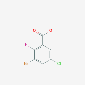 molecular formula C8H5BrClFO2 B1429090 Methyl 3-bromo-5-chloro-2-fluorobenzoate CAS No. 1353575-32-2