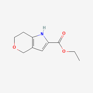 molecular formula C10H13NO3 B1429091 ethyl 1H,4H,6H,7H-pyrano[4,3-b]pyrrole-2-carboxylate CAS No. 1263083-01-7