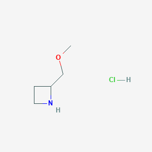 molecular formula C5H12ClNO B1429095 2-(Methoxymethyl)azetidine hydrochloride CAS No. 1803592-63-3