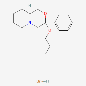 molecular formula C17H26BrNO2 B14290963 Octahydro-3-phenyl-3-propoxypyrido(2,1-c)(1,4)oxazine hydrobromide CAS No. 126806-97-1