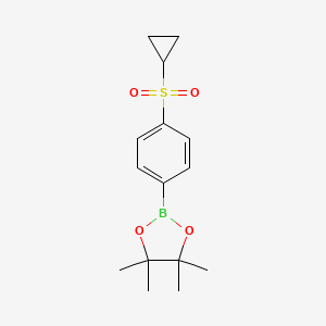 molecular formula C15H21BO4S B1429098 2-(4-(Cyclopropylsulfonyl)phenyl)-4,4,5,5-tetramethyl-1,3,2-dioxaborolane CAS No. 648906-27-8