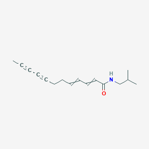 molecular formula C16H21NO B14290988 N-(2-Methylpropyl)dodeca-2,4-diene-8,10-diynamide CAS No. 113817-69-9