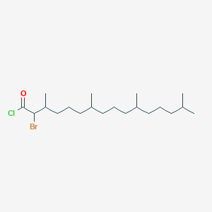 molecular formula C20H38BrClO B14291010 2-Bromo-3,7,11,15-tetramethylhexadecanoyl chloride CAS No. 113719-95-2