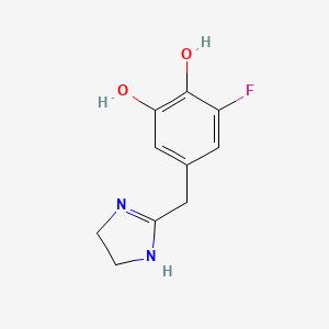 5-[(4,5-Dihydro-1H-imidazol-2-yl)methyl]-3-fluorobenzene-1,2-diol