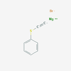 molecular formula C8H5BrMgS B14291028 magnesium;ethynylsulfanylbenzene;bromide CAS No. 114341-03-6