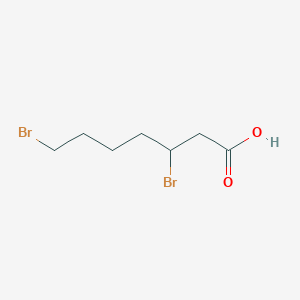 3,7-Dibromoheptanoic acid