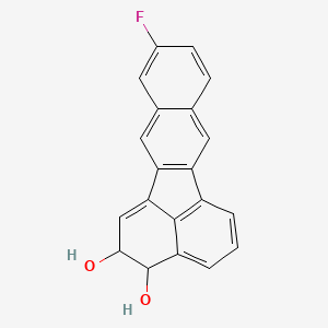 molecular formula C20H13FO2 B14291058 Benzo(k)fluoranthene-4,5-diol, 9-fluoro-4,5-dihydro- CAS No. 116208-71-0