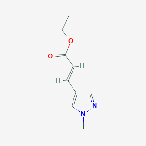 molecular formula C9H12N2O2 B1429108 (E)-乙基 3-(1-甲基-1H-吡唑-4-基)丙烯酸酯 CAS No. 192661-36-2