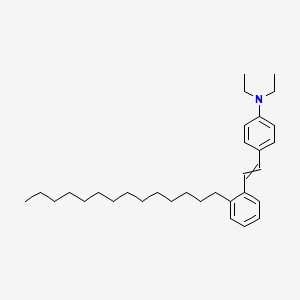 molecular formula C32H49N B14291103 N,N-Diethyl-4-[2-(2-tetradecylphenyl)ethenyl]aniline CAS No. 129417-23-8