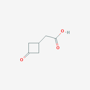 molecular formula C6H8O3 B1429114 2-(3-氧代环丁基)乙酸 CAS No. 1610028-25-5