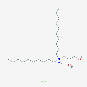 molecular formula C24H52ClNO2 B14291153 N-Decyl-N-(2,3-dihydroxypropyl)-N-methyldecan-1-aminium chloride CAS No. 125028-98-0